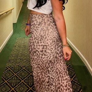 SHEIN Animal Print Maxi Skirt